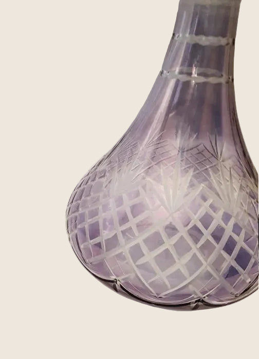 Carafe en Cristal Taillé Violet Améthyste : L'Éclat des Sixties 💜 - LVR