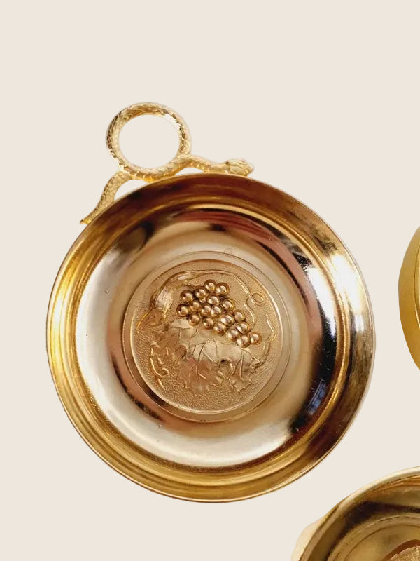 Trio de Tastevins de Collection : Dorure Or Fin 24 Carats & Symbolisme Rare - LVR