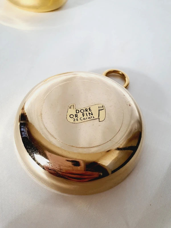Trio de Tastevins de Collection : Dorure Or Fin 24 Carats & Symbolisme Rare - LVR