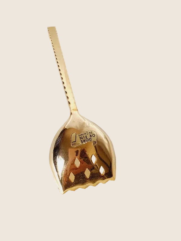 Cuillère à Glaçons d’Exception : Dorure Or Fin 24 Carats (Vintage Luxe) - LVR
