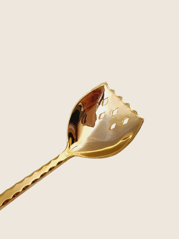 Cuillère à Glaçons d’Exception : Dorure Or Fin 24 Carats (Vintage Luxe) - LVR