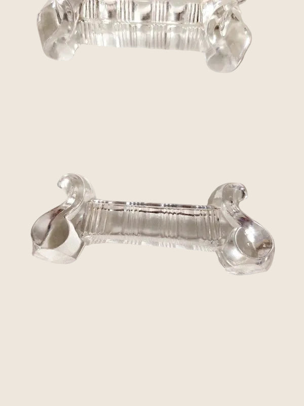 Quatuor de Porte-Couteaux "Lyre" : L'Élégance en Verre Moulé - LVR