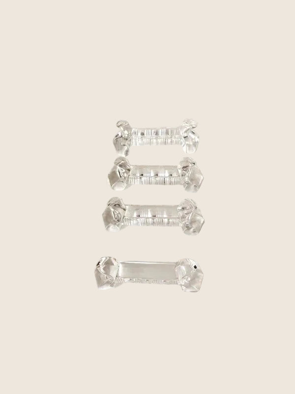 Quatuor de Porte-Couteaux "Lyre" : L'Élégance en Verre Moulé - LVR