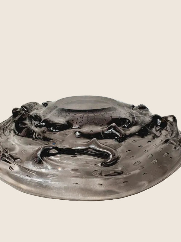Coupe d'Art Murano Vintage – Verre Soufflé Bullicante 10kg (Années 60) - LVR