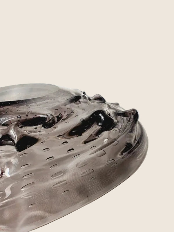 Coupe d'Art Murano Vintage – Verre Soufflé Bullicante 10kg (Années 60) - LVR