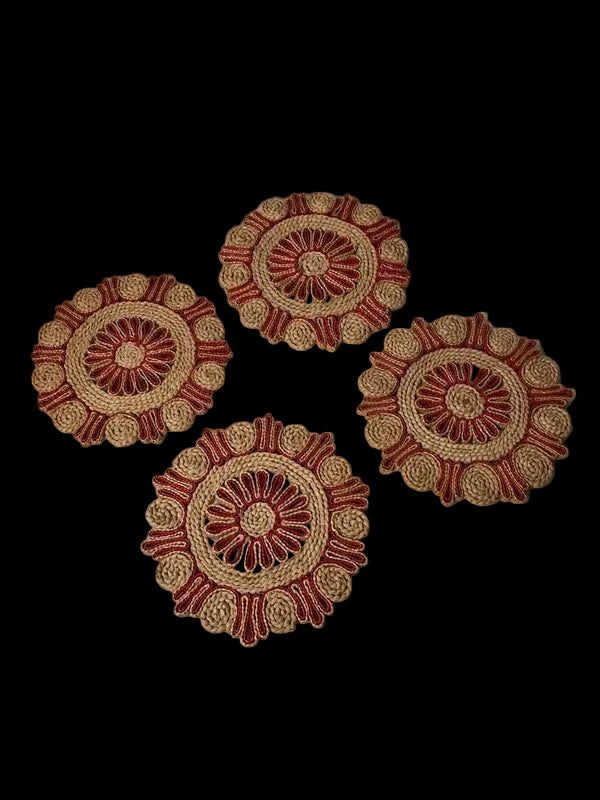Quatuor Boho-Chic : Sets de Table Tressés "Natural Living" (70's) - LVR
