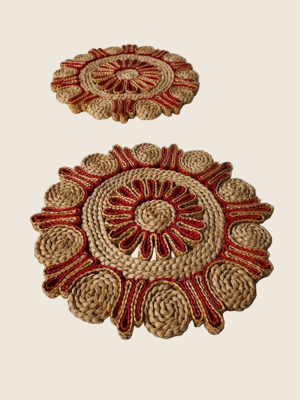 Quatuor Boho-Chic : Sets de Table Tressés "Natural Living" (70's) - LVR