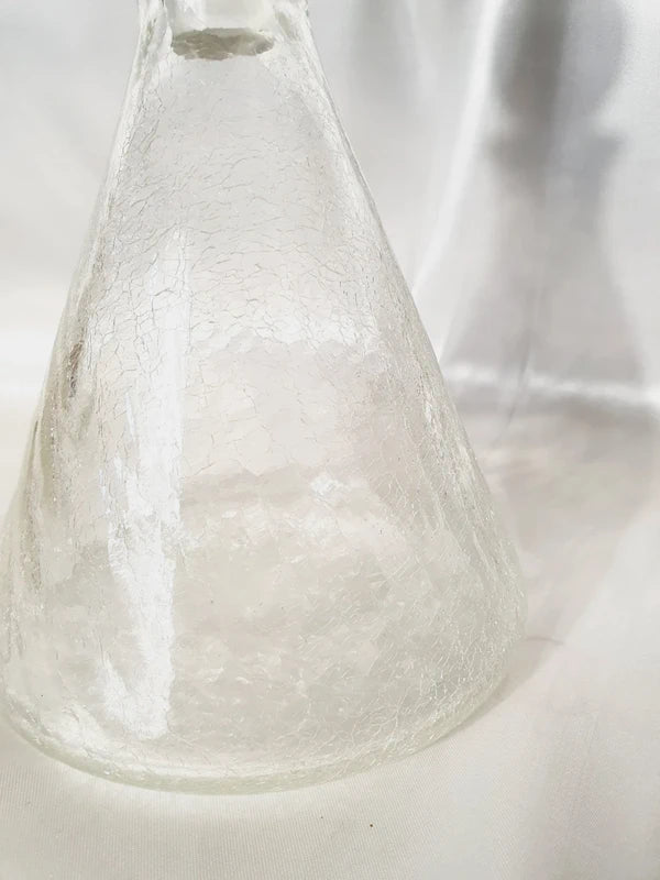 Carafe "Ice Glass" Craquelée : Sculpture de Verre Mid-Century (50-60's) - LVR