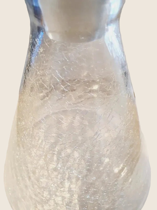 Carafe "Ice Glass" Craquelée : Sculpture de Verre Mid-Century (50-60's) - LVR