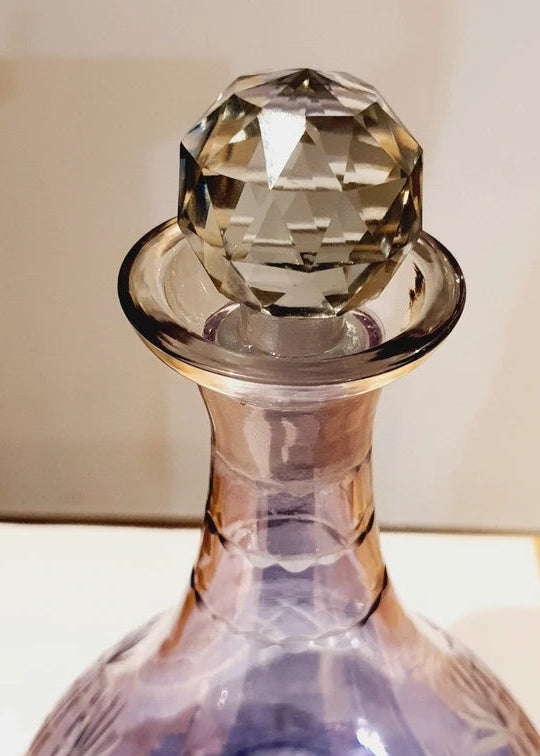 Carafe en Cristal Taillé Violet Améthyste : L'Éclat des Sixties 💜 - LVR