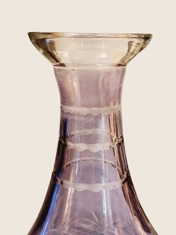 Carafe en Cristal Taillé Violet Améthyste : L'Éclat des Sixties 💜 - LVR