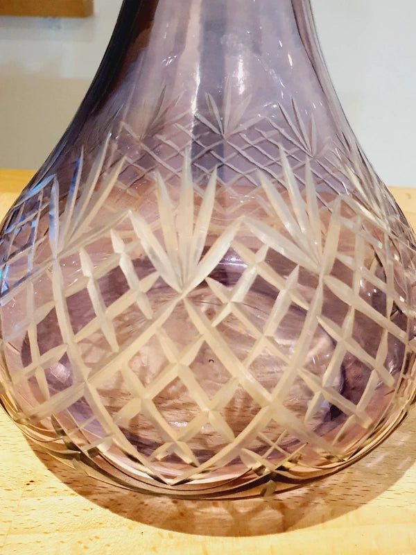 Carafe en Cristal Taillé Violet Améthyste : L'Éclat des Sixties 💜 - LVR
