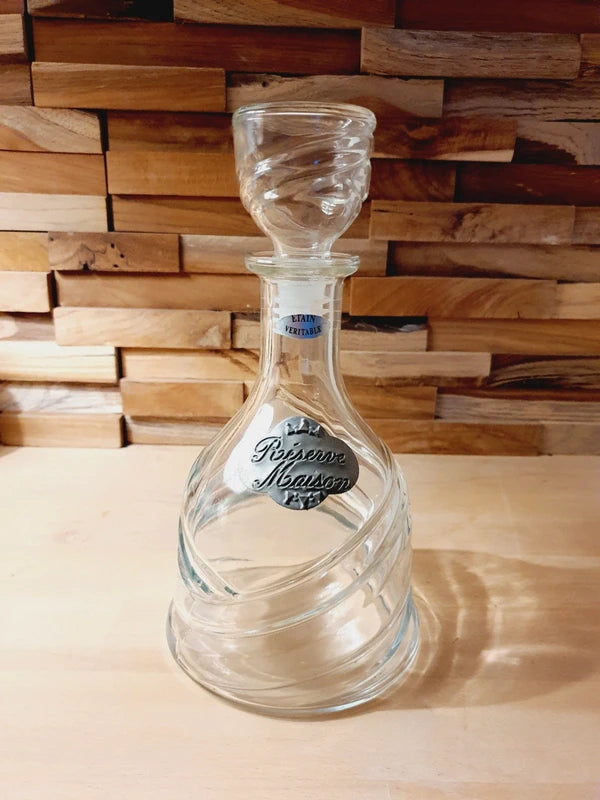 Carafe "Réserve Maison" en Verre & Étain Véritable : L'Esprit de la Cave (70-80's) - LVR