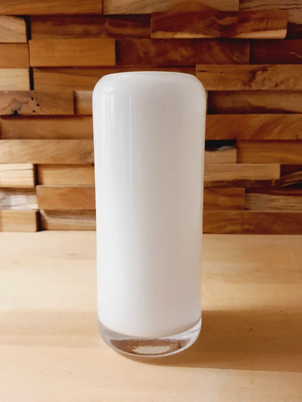 Vase Cylindre Blanc Memo Paris - Porcelaine Luxe - Décoration Minimaliste Haute Parfumerie - 16cm - LVR