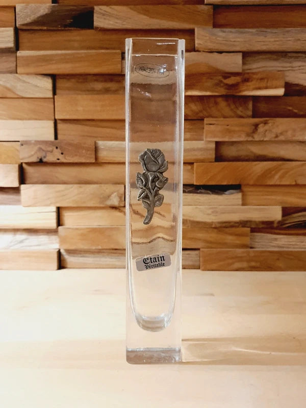 Soliflore Carré "Art + Design" : La Rose de Verre &amp; d'Étain (80-90's) 🌹 - LVR