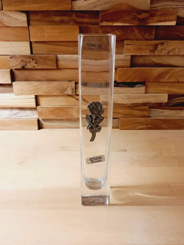 Soliflore Carré "Art + Design" : La Rose de Verre &amp; d'Étain (80-90's) 🌹 - LVR