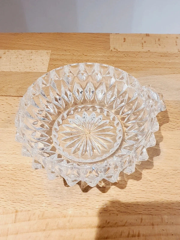 Coupelle Antique en Cristal Taillé Main : L'Éclat "Pointes de Diamant" - LVR