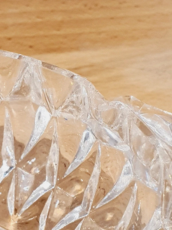 Coupelle Antique en Cristal Taillé Main : L'Éclat "Pointes de Diamant" - LVR