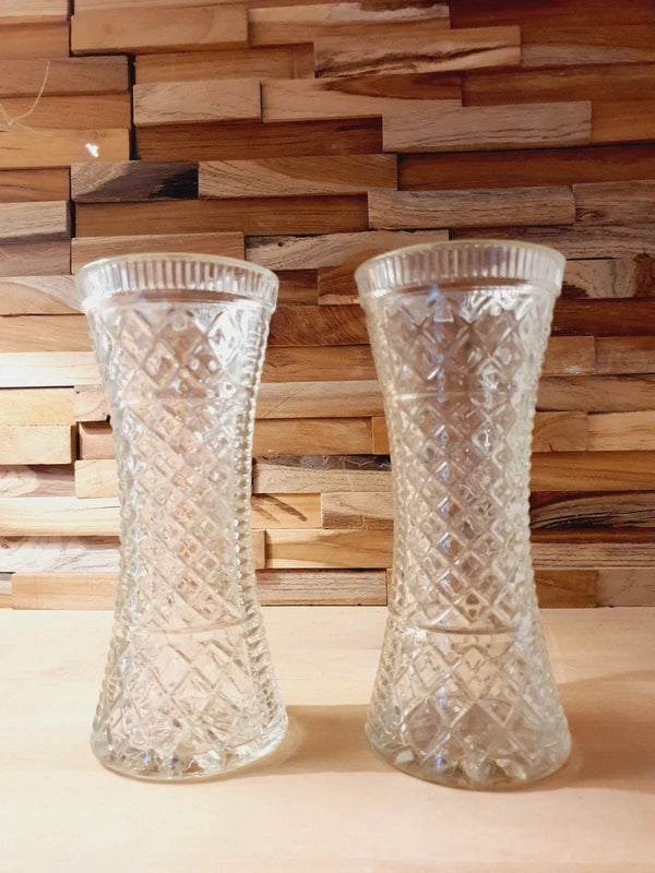 Duo de Vases "Pointes de Diamant" : Le Chic Étincelant (1920-1940) - LVR