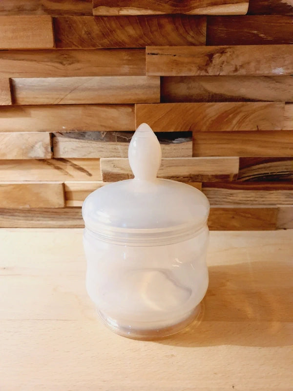 Pot en Opaline Rose Nude : Élégance Boudoir & Art Déco (Années 40-50) - LVR