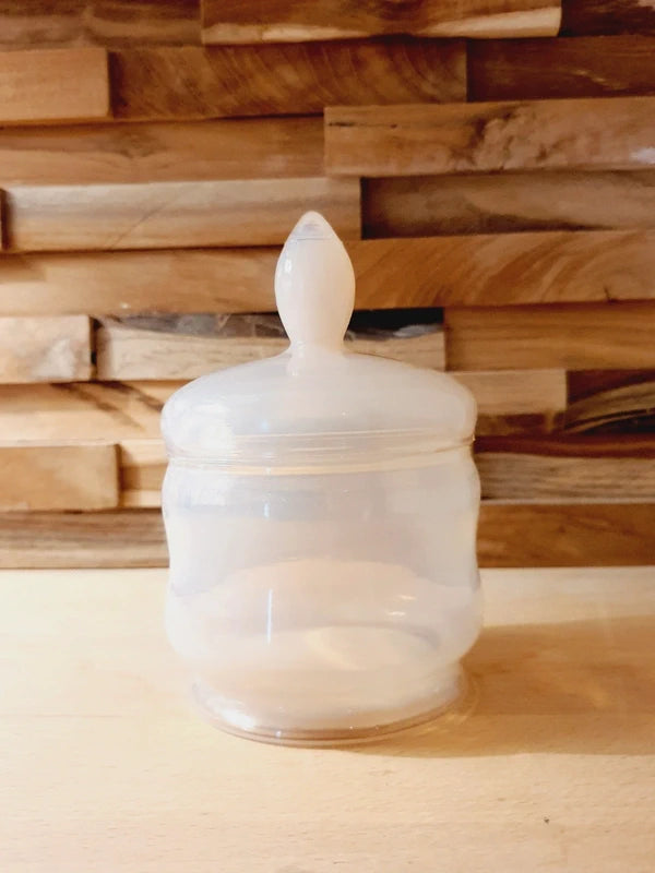 Pot en Opaline Rose Nude : Élégance Boudoir & Art Déco (Années 40-50) - LVR