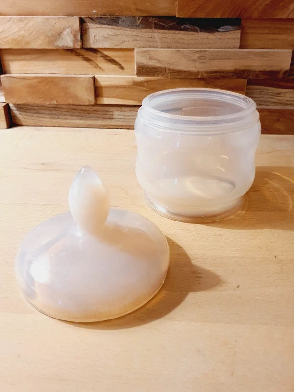 Pot en Opaline Rose Nude : Élégance Boudoir & Art Déco (Années 40-50) - LVR