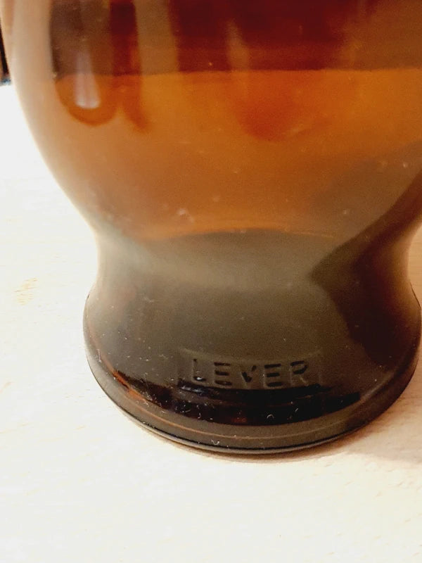 Bocal Apothicaire Vintage LEVER – Verre Ambré Belge (Années 70) - LVR