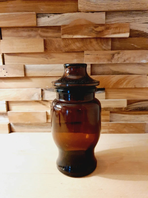 Bocal Apothicaire Vintage LEVER – Verre Ambré Belge (Années 70) - LVR