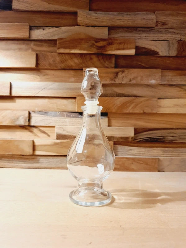 Fiole Apothicaire Verre SHD - Bouchon Rodé Émeri - Pharmacie Années 50/60 - 17cm - LVR