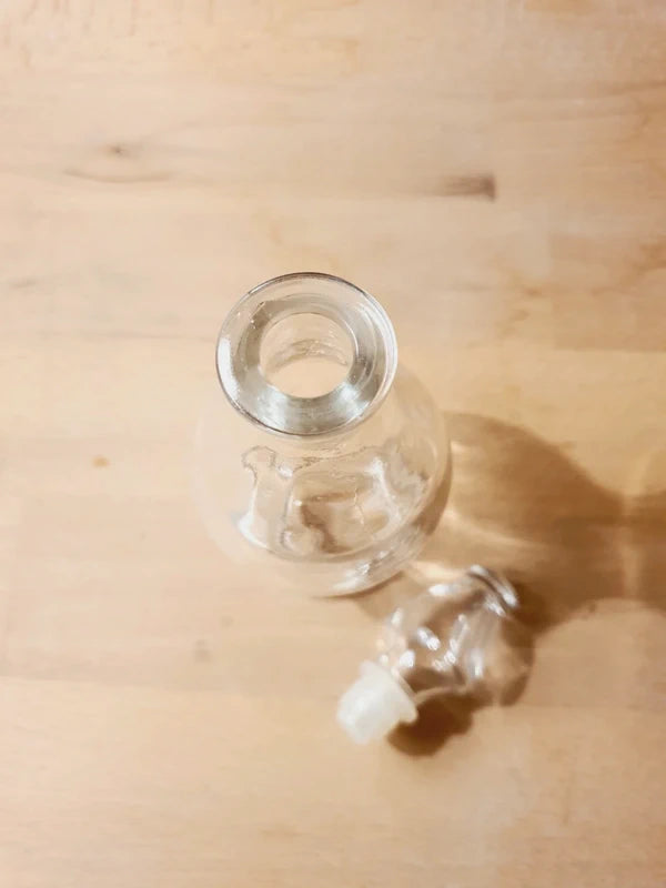 Fiole Apothicaire Verre SHD - Bouchon Rodé Émeri - Pharmacie Années 50/60 - 17cm - LVR