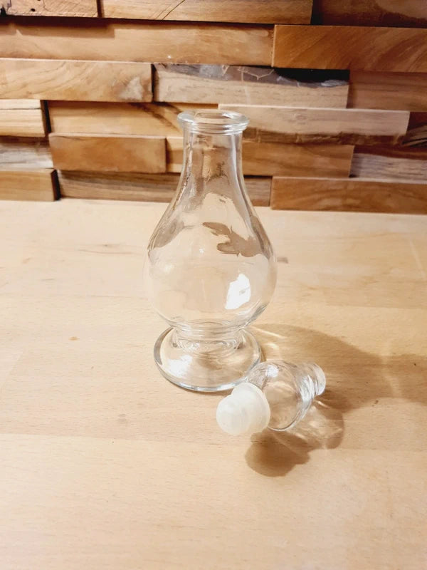Fiole Apothicaire Verre SHD - Bouchon Rodé Émeri - Pharmacie Années 50/60 - 17cm - LVR