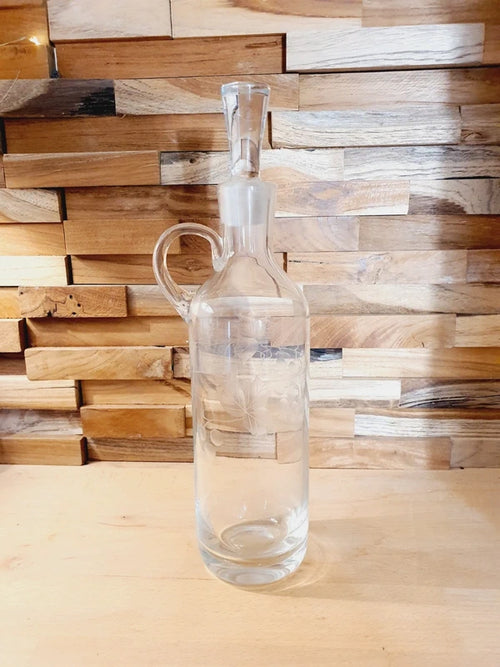 Carafe à Vin Vintage : Vigne en Verre Dépoli et Givré (Années 40-50) 🍇 - LVR