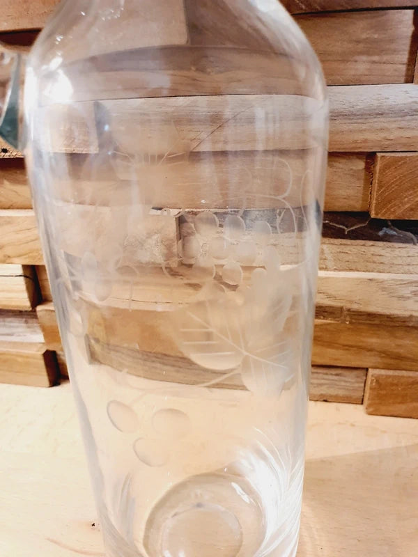 Carafe à Vin Vintage : Vigne en Verre Dépoli et Givré (Années 40-50) 🍇 - LVR