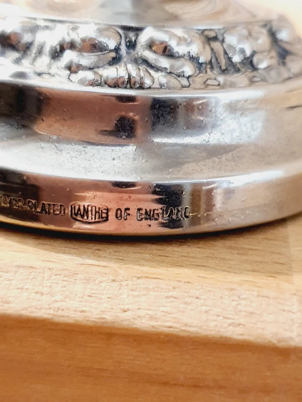 Bougeoir & Soliflore Vintage : Métal Argenté "Ianthe of England" (Années 50-70) 🕯️🇬🇧 - LVR