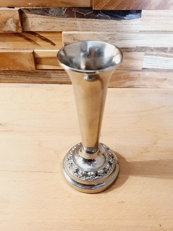 Bougeoir & Soliflore Vintage : Métal Argenté "Ianthe of England" (Années 50-70) 🕯️🇬🇧 - LVR