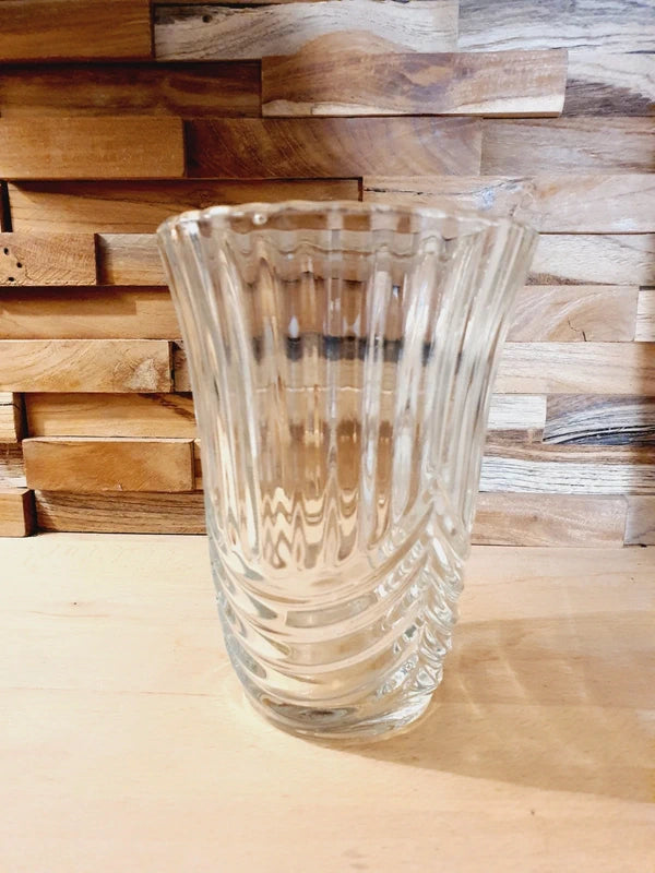 Vase Vintage en Verre Soufflé : Design "Draperie" Organique (Années 70-80) - LVR