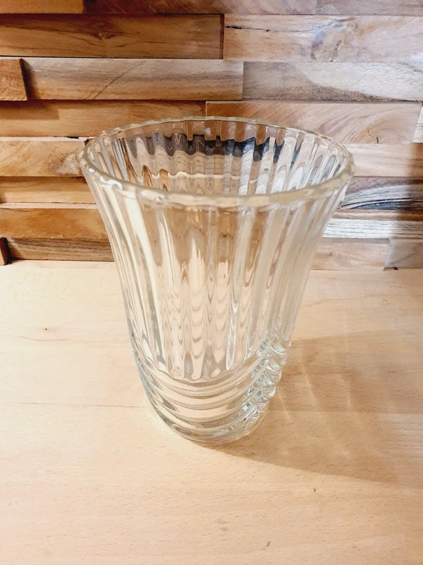 Vase Vintage en Verre Soufflé : Design "Draperie" Organique (Années 70-80) - LVR
