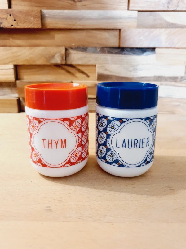 Duo de Pots à Épices Vintage : Manor BRF "Laurier & Thym" (Années 60-70) 🇨🇭 - LVR