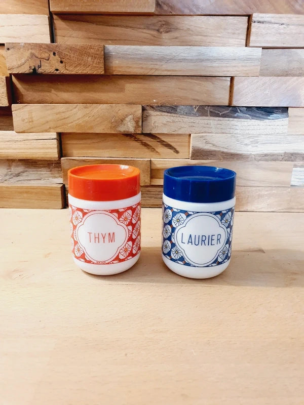 Duo de Pots à Épices Vintage : Manor BRF "Laurier & Thym" (Années 60-70) 🇨🇭 - LVR