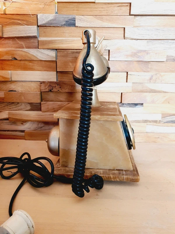 Téléphone de Luxe Italien : Onyx, Marbre & Or 24 Carats (Années 70-80) 🇮🇹💎 - LVR