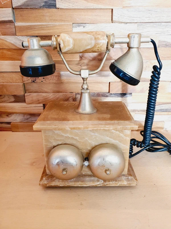 Téléphone de Luxe Italien : Onyx, Marbre & Or 24 Carats (Années 70-80) 🇮🇹💎 - LVR