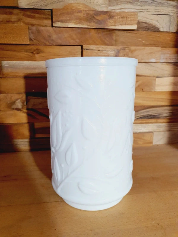 Vase en Verre Opale "Tulipes en Relief" : Éclat et Romantisme Vintage🌷 - LVR