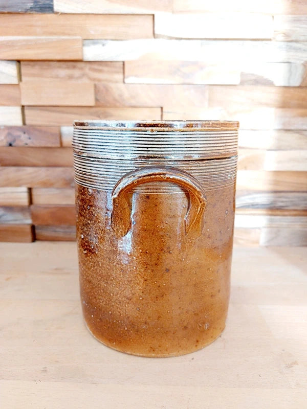 Saloir Ancien en Grès au Sel : Marron Miroir et Esprit Farmhouse (1,4 kg) 🏺🇫🇷 - LVR