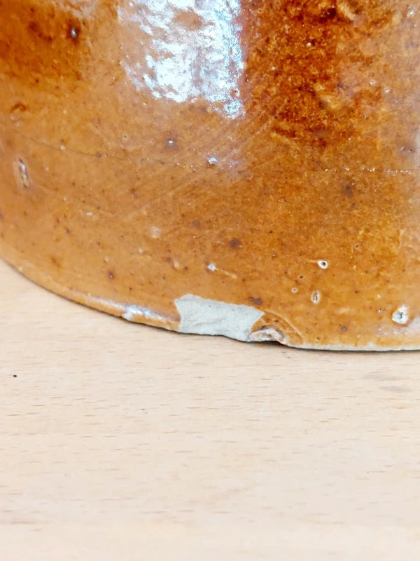 Saloir Ancien en Grès au Sel : Marron Miroir et Esprit Farmhouse (1,4 kg) 🏺🇫🇷 - LVR