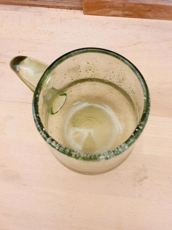 Chope en Verre Soufflé Bullé : Charme Artisanal Vert d'Eau - LVR