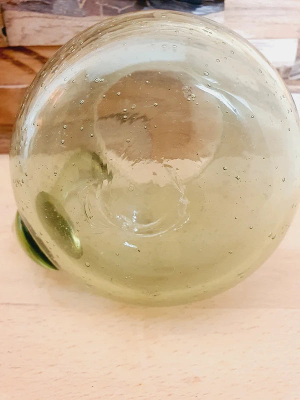 Chope en Verre Soufflé Bullé : Charme Artisanal Vert d'Eau - LVR