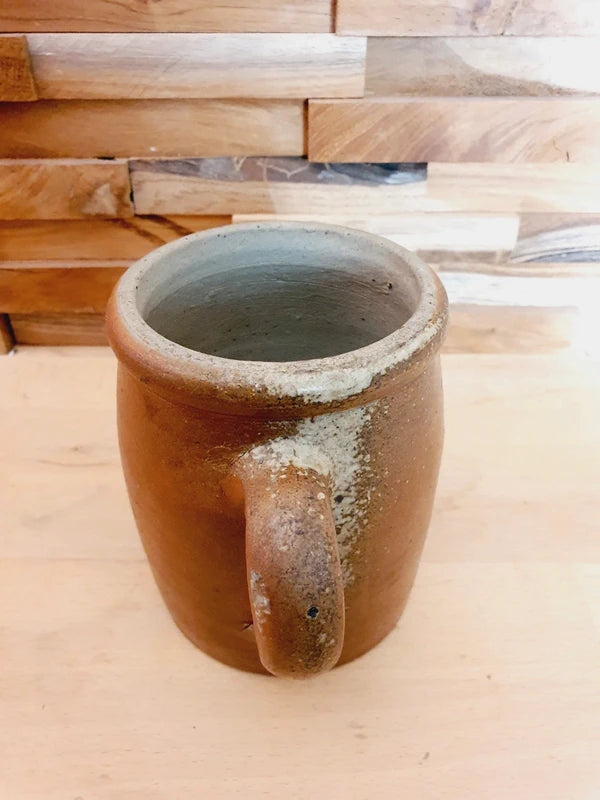 Pot en Grès Ancien avec Anse : L'Authenticité du Terroir Français (1920-1950) 🇫🇷🏺 - LVR