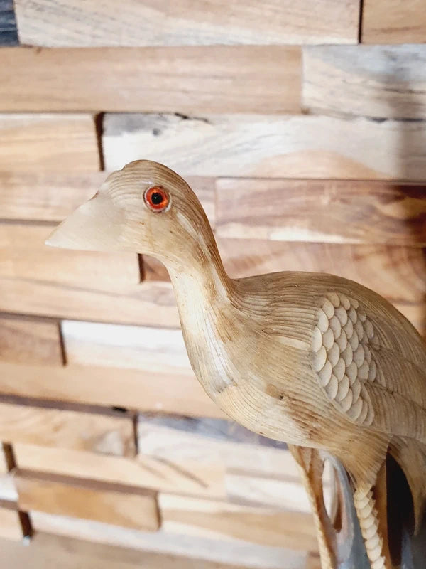 Sculpture de Paon en Corne Naturelle : Artisanat d'Art Français (32 cm) 🦚 - LVR