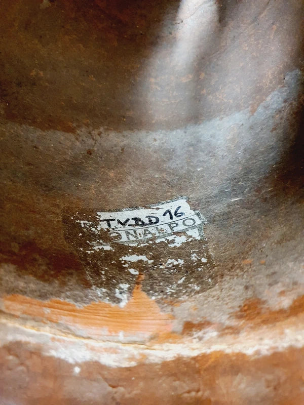 Cache-Pot Artisanal "Écorce" : Esprit Brutaliste et Gravures Florales (Années 70) 🏺 - LVR