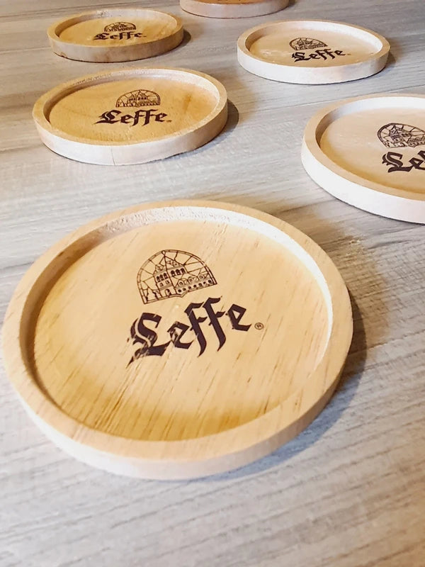 Lot de 6 Sous-Bocks Leffe en Bois : L'Apéro Chic et Authentique (90's) - LVR